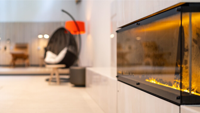 Kaminfeuer in der Wellbeing-Area