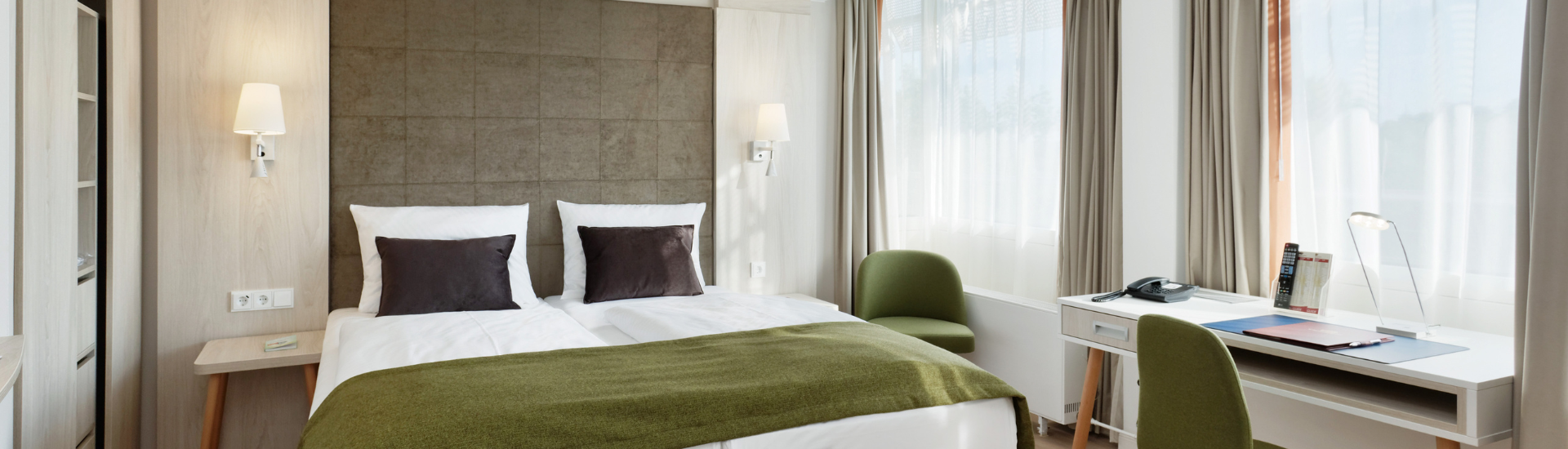 Die Doppelzimmer Premium im Kongresshotel Potsdam sind modern und komfortabel eingerichtet.