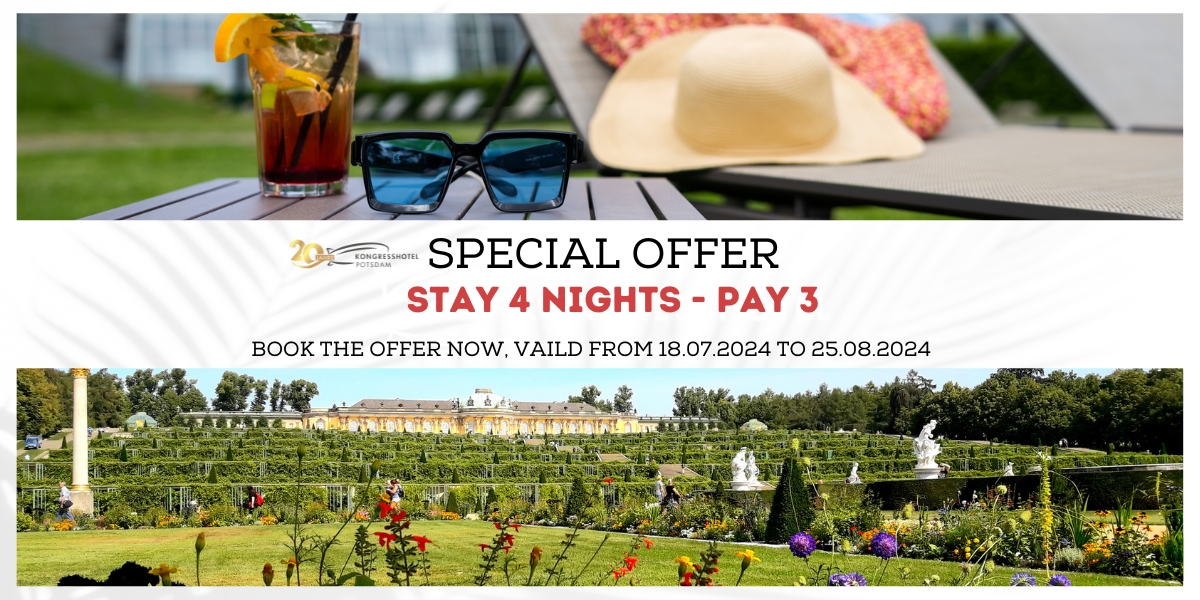 Special offer. Stay 4 nights - pay 3.