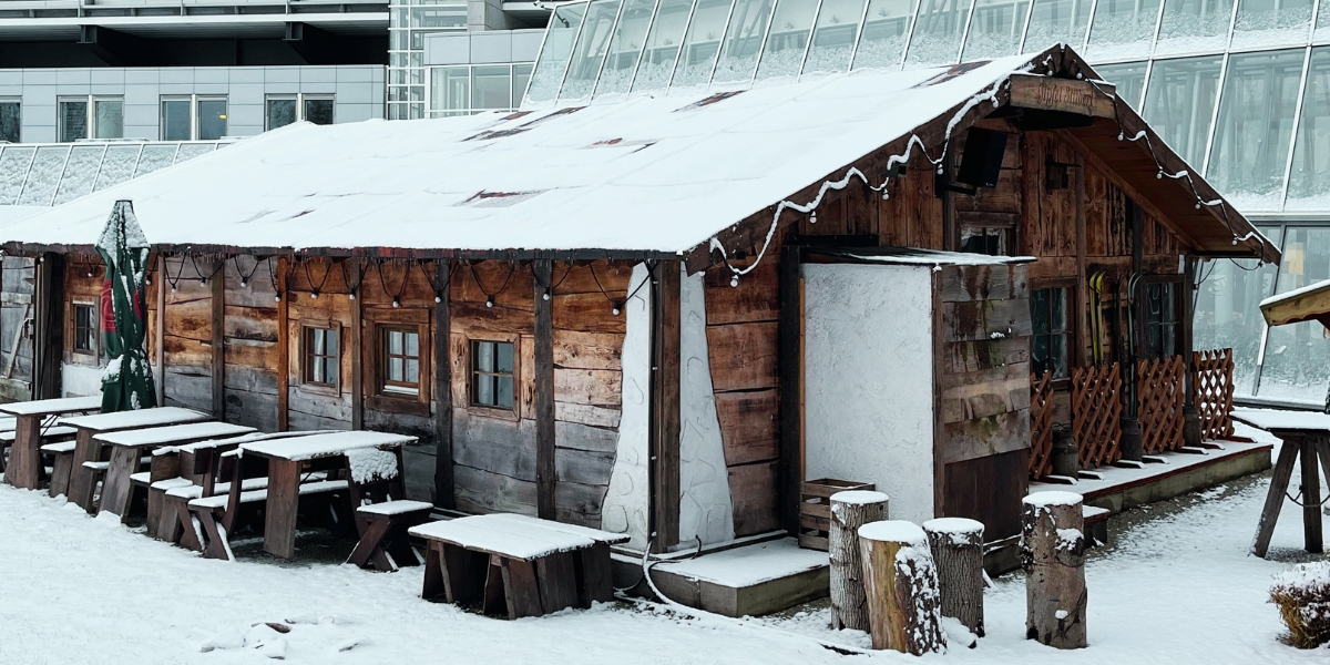 Gipfel Stüberl. Winter.