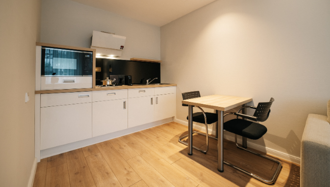 Küche des barrierearmen Studios