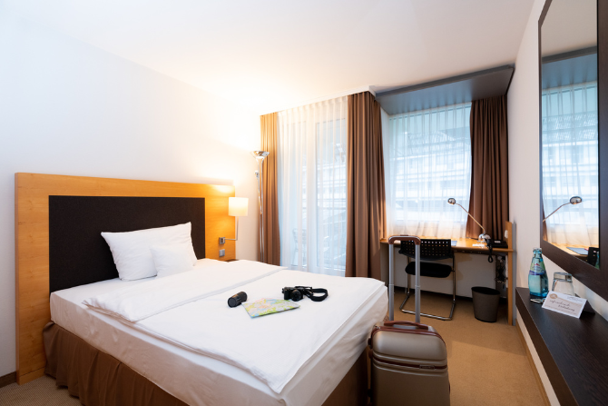 Einzelzimmer im Kongresshotel Potsdam.
