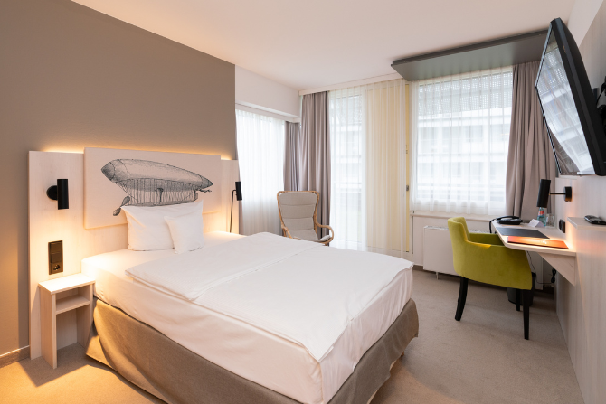 Einzelzimmer im Kongresshotel Potsdam. 